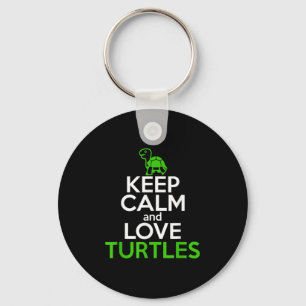 Porte-clés Garder calme Love Tortues Drôle Turtle Lover Cu Cu