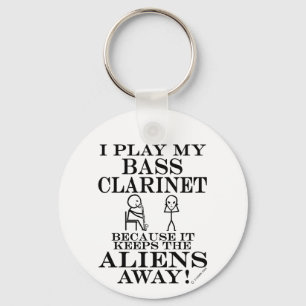 Porte-clés Garder les Aliens loin de Bass Clarinet