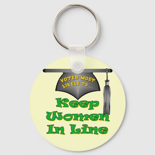 Porte-clés Garder Les Femmes En Ligne (Recto)