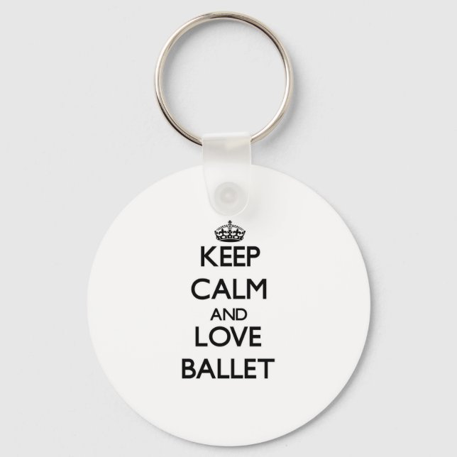Porte-clés Gardez calme et amour Ballet (Recto)