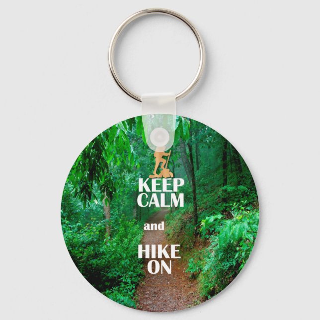 Porte-clés Gardez le calme et la marche (Recto)