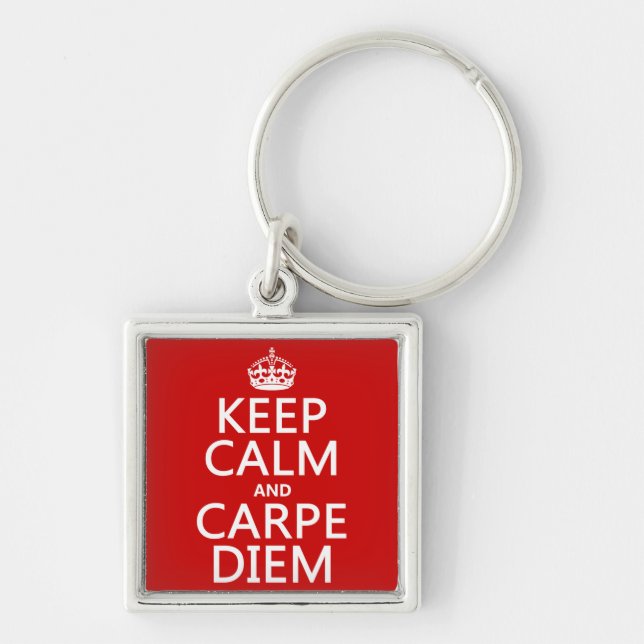 Porte-clés Gardez le calme et le Carpe Diem (Devant)