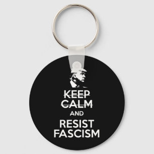 Porte-clés Gardez Le Calme Et Résistez Au Fascisme Anti-Trump