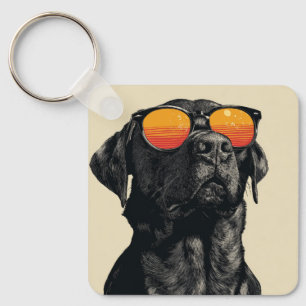 Porte-clés Gardez-le cool rétro chien porte - clé