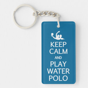 Porte-clés Gardez le porte - clé de polo d'eau de calme et d