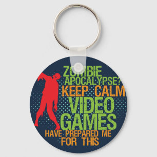 Porte-clés Gardez le porte - clé drôle de Gamers d'apocalyp