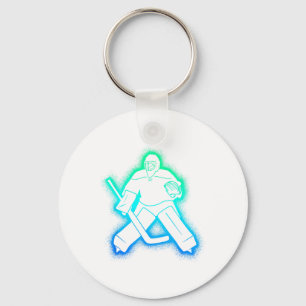 Porte-clés Gardien de but joueur de hockey sur glace hommes g