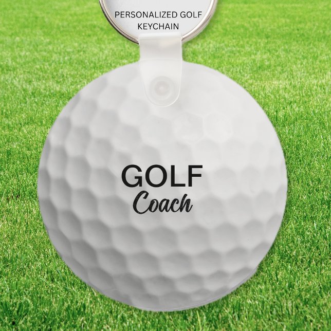 Porte-clés Gardien des entraîneurs de golf personnalisés (Custom Golf Coach Keepsake Keychain)
