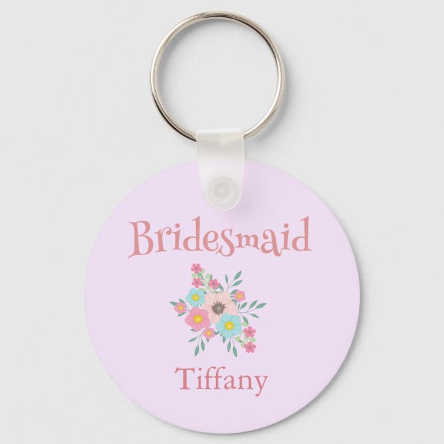 Porte-clés Gardien Floral de Bridesmaid (Recto)