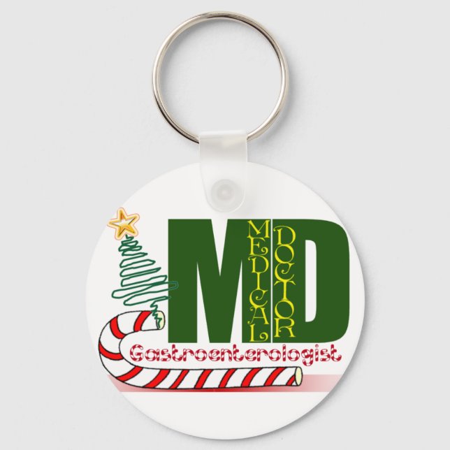 PORTE-CLÉS GASTROENTÉROLOGUE DE NOËL (Recto)