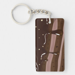 Porte-clés Gâteau au chocolat au lait.
