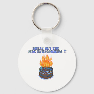 Porte-clés Gâteau d'anniversaire bleu d'extincteurs