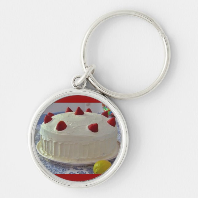 Porte-clés Gâteau de fraise (Devant)