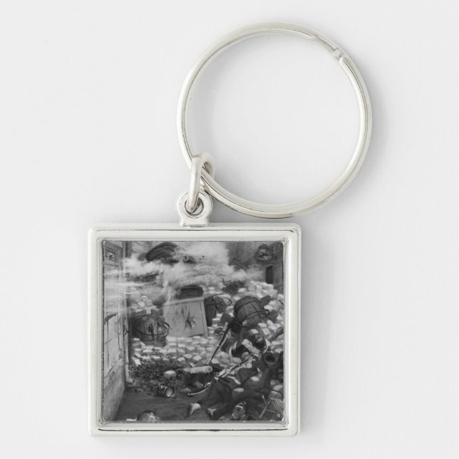 Porte-clés Gavroche rassemblant des cartouches (Devant)