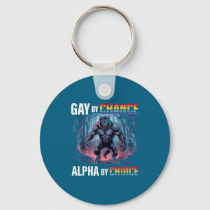 Porte-clés Gay Par Coïncidence Alpha Choix Loup Alpha Drôle L