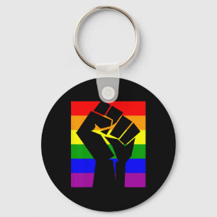 Porte-clés Gay pride Résiste Poing Arc-en-ciel Drapeau Lgbtq 