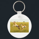 Porte-clés Gazelle de Thomson<br><div class="desc">Un crayon de couleur représentant 2 gazelles de thomson sur la plaine africaine.</div>