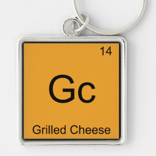 Porte-clés Gc - Fromage Grillé Symbole d'élément de Chimie Dr