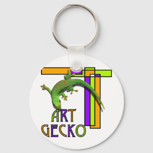 Porte-clés gecko d'art