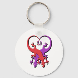 Porte-clés Gecko Heart Keychain