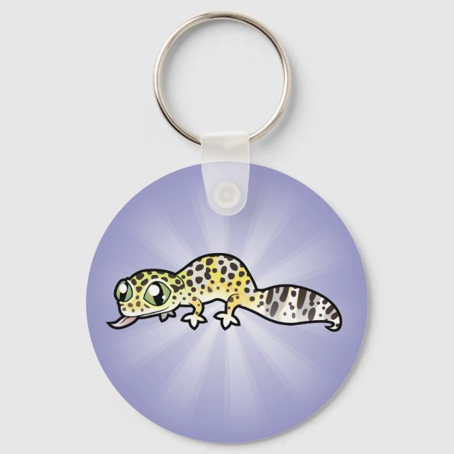 Porte-clés Gecko léopard de dessin animé (Recto)