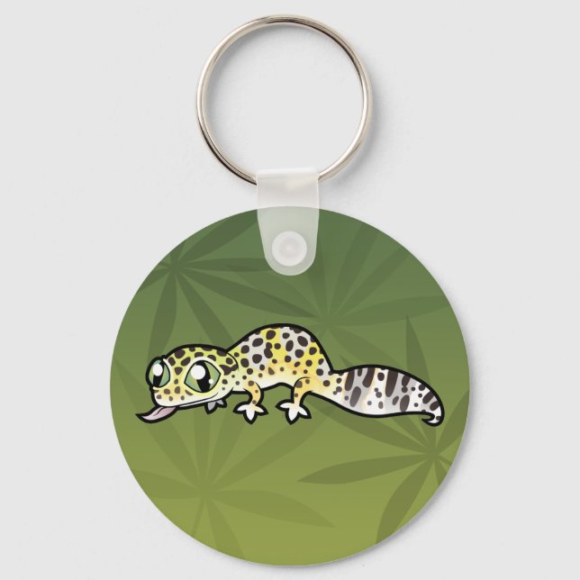 Porte-clés Gecko léopard de dessin animé (Recto)