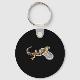 Porte-clés Gecko léopard jouant au jeu vidéo lézard et reptil