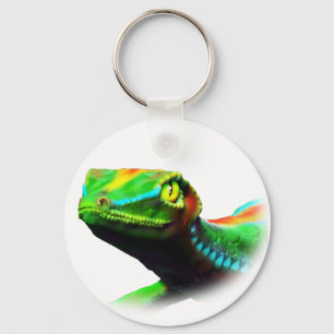 Porte-clés Gecko Lizard Rainbow Colors Keychain
