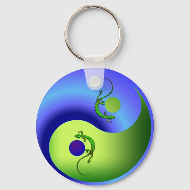 Porte-clés Gecko Yin Yang (Recto)