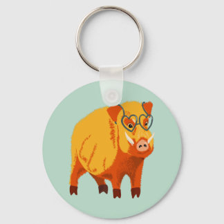 Porte-clés Geek Cochon Funny Boar animal sauvage