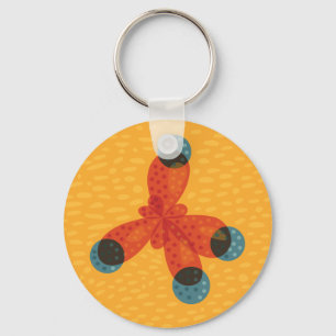 Porte-clés Geek de chimie Molécule de méthane orange