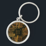 Porte-clés Geek Sortie carte circuit électronique orange PCB<br><div class="desc">PCB Circuit Board cadeaux pour les geeks ou cadeaux pour les nerds. En voici un pour l'Ordinateur Nerd ou Geek en chacun de nous. Geek Sortez votre Nerd avec cette carte circuit électronique PCB. Il s'agit d'une image de fond d'une carte de circuit imprimé ou d'une carte de circuit électronique....</div>