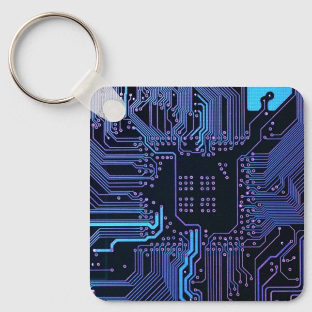 Porte-clés Geek Sortie carte de circuit électronique Nerd PCB (Recto)