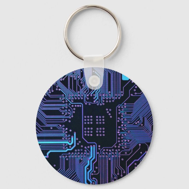 Porte-clés Geek Sortie carte de circuit électronique Nerd PCB (Recto)