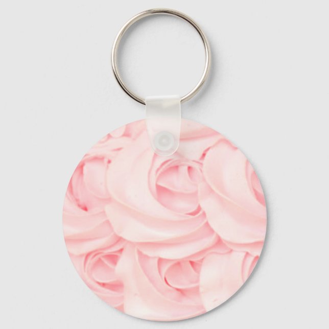 Porte-clés Gel de gâteau rose rose glaçage de cupcake (Recto)