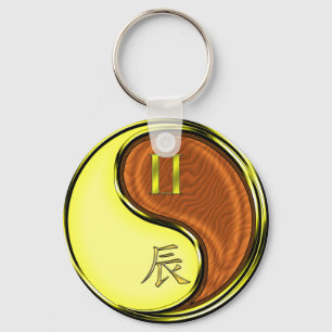 Porte-clés Gemini & Dragon de bois