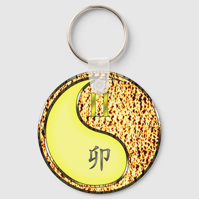 Porte-clés Gemini et Rabbit Feu (Recto)