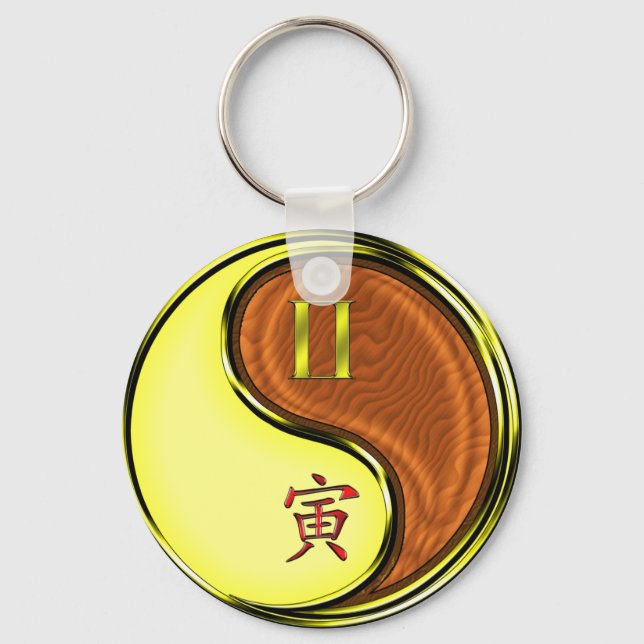 Porte-clés Gemini et Tigre de Bois (Recto)