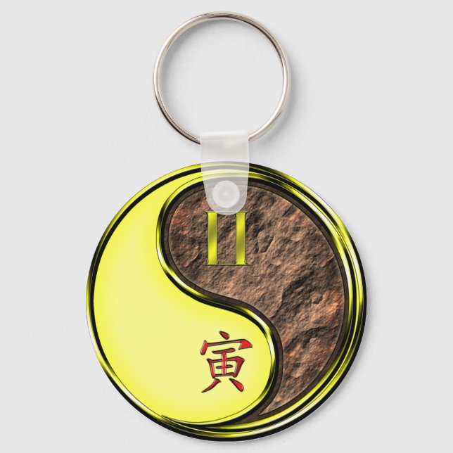 Porte-clés Gemini et Tigre de la Terre (Recto)
