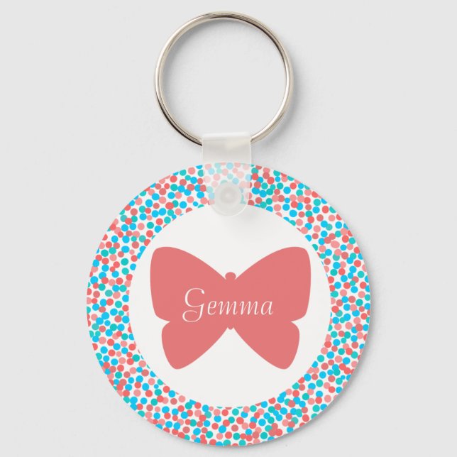 Porte-clés Gemma Butterfly Dots Keychain (Recto)