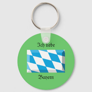 Porte-clés Gemme de drapeau de Bavière