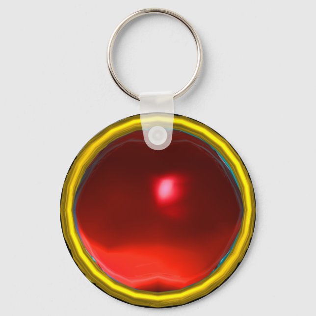 PORTE-CLÉS GEMSTONE DE RUBY ROUGE MAGIQUE (Recto)