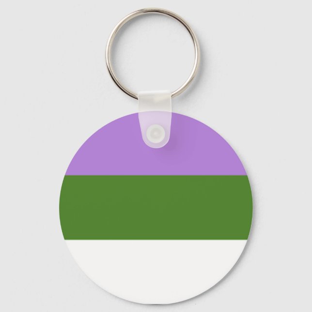 Porte-clés Genderqueer Pride Porte - clé (Recto)
