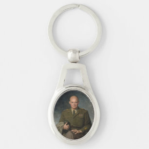 Porte-clés Général Dwight Eisenhower Portrait peint 5 étoiles