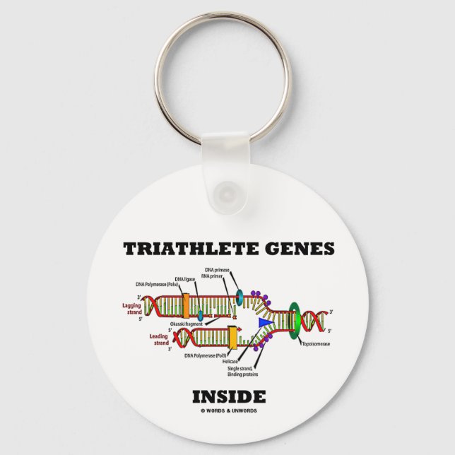 Porte-clés Gènes Triathlète à l'intérieur (réplication de l'A (Recto)