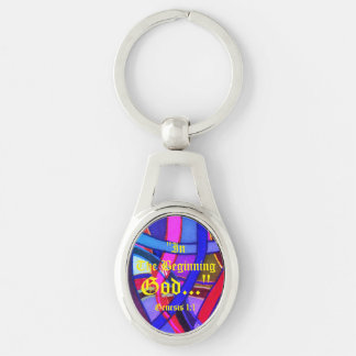 Porte-clés Genèse 1:1 Au commencement Dieu..."Vérité biblique