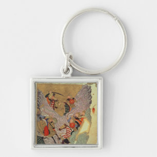 Porte-clés Genghis Khan (c.1162-1227) combattant les Chinois