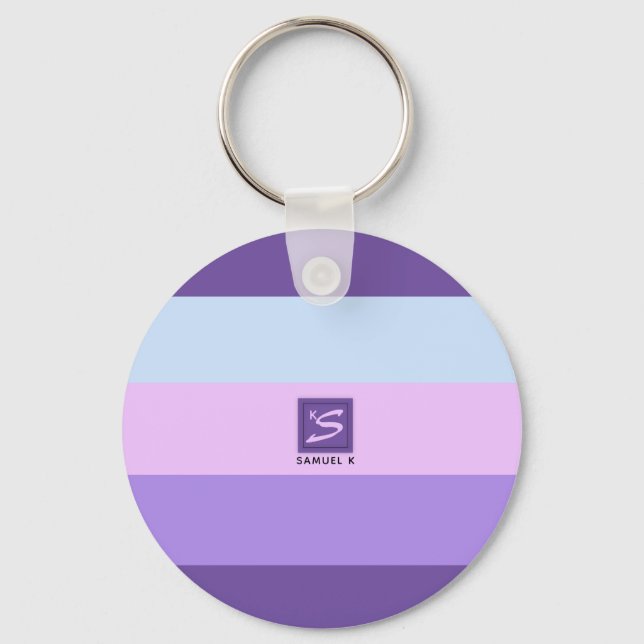 Porte-clés Gentle Lavender Dreams Color Palette monogram (Recto)
