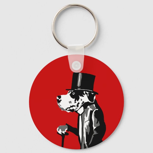 Porte-clés Gentleman Chien (Recto)