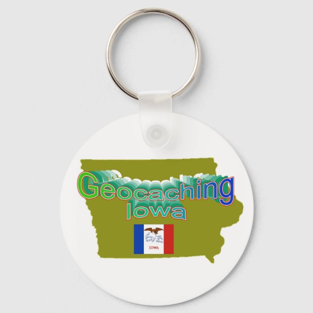 Porte-clés Geocaching Iowa Porte - clé (Recto)